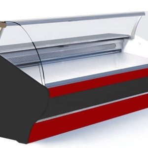 IGLOO Kühltheke Basia Neo 1.56S schwarz/rot, B 1650mm, Stille Kühlung IGLOO Kühltheke Basia Neo 1.56S schwarz/rot, B 1650mm, Stille Kühlung