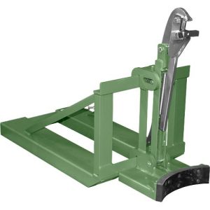 Bauer Fasslifter RS-I/91, für Stapler, 1 x 200/220-l-Fässer, L 1295 x B 585 x H 925 mm, bis 800 kg, Stahl, Resedagrün