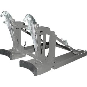 Bauer Fasslifter RS-II/D 91, für Stapler, 2 x 110 bis 200-l-Deckelfässer, L 1285 x B 940 x H 810 mm, bis 1600 kg, Stahl, Mausgrau Bauer Fasslifter RS-II/D 91, für Stapler, 2 x 110 bis 200-l-Deckelfässer, L 1285 x B 940 x H 810 mm, bis 1600 kg, Stahl, Mausgrau