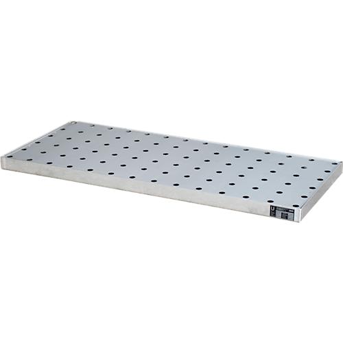 Bauer Kleingebindewanne KGW 4/M V4A, mit Lochblechrost, L 1390 x B 600 x H 60 mm, 40 L, 150 kg, Edelstahl 1.4571, Silber