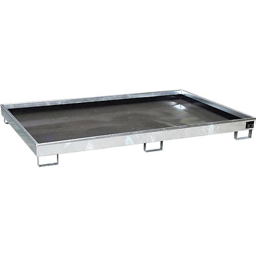 Bauer Regalwanne RW 2200-1 PE, mit PE-Einsatz, lackiert, L 2165 x B 1315 x H 230 mm, feuerverzinkt
