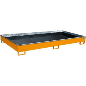 Bauer Regalwanne RW 2700-1 PE, mit PE-Einsatz, L 2665 x B 1315 x H 210 mm, gelborange RAL 2000 Bauer Regalwanne RW 2700-1 PE, mit PE-Einsatz, L 2665 x B 1315 x H 210 mm, gelborange RAL 2000