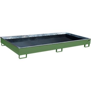 Bauer Regalwanne RW 2700-1 PE, mit PE-Einsatz, L 2665 x B 1315 x H 210 mm, resedagrün RAL 6011 Bauer Regalwanne RW 2700-1 PE, mit PE-Einsatz, L 2665 x B 1315 x H 210 mm, resedagrün RAL 6011