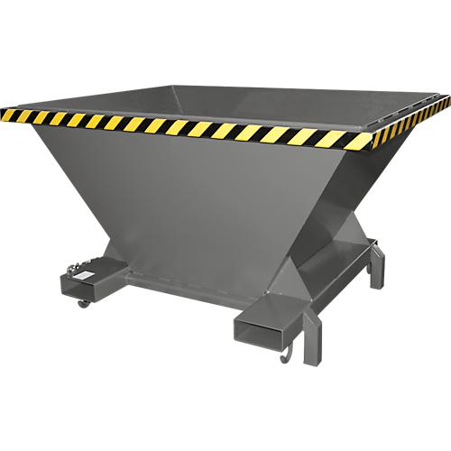 Bauer SBT Befülltrichter, Stahlblech, Stützfüße, Einfahrtaschen, lackiert, L 1320 x B 1710 x H 990 mm, mausgrau RAL 7005