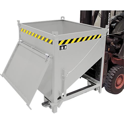 Bauer Silobehälter SGK 75, Zugseil-Entleerung, L 1000 x B 1200 x H 1170 mm, 0,75 m³, bis 1000 kg, Stahl, feuerverzinkt