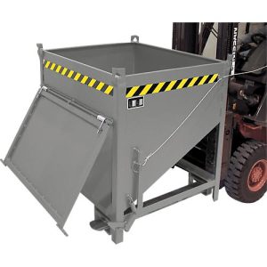 Bauer Silobehälter SGK 75, Zugseil-Entleerung, L 1000 x B 1200 x H 1170 mm, 0,75 m³, bis 1000 kg, Stahl, Mausgrau Bauer Silobehälter SGK 75, Zugseil-Entleerung, L 1000 x B 1200 x H 1170 mm, 0,75 m³, bis 1000 kg, Stahl, Mausgrau