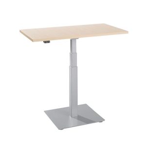 Beistelltisch Start Off, elektrisch höhenverstellbar, Rechteck, Säulenfuß, B 1000 x T 600 x H 635-1285 mm, Ahorn/weißaluminium Beistelltisch Start Off, elektrisch höhenverstellbar, Rechteck, Säulenfuß, B 1000 x T 600 x H 635-1285 mm, Ahorn/weißaluminium
