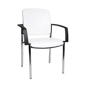 Besucherstuhl TOPSTAR BtoB 10, Kunstleder, desinfektionsmittelbeständig, stapelbar, mit Armlehnen, 2er-Set, weiß Besucherstuhl TOPSTAR BtoB 10, Kunstleder, desinfektionsmittelbeständig, stapelbar, mit Armlehnen, 2er-Set, weiß