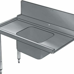 Vorwaschtisch mit 1 Becken, Laufrichtung links nach rechts, 800 mm Vorwaschtisch mit 1 Becken, Laufrichtung links nach rechts, 800 mm