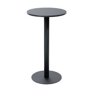 Bistrotisch Paperflow® Mezzo, melaminharzbeschichtete MDF-Platte, Stahlgestell, rund Ø 600 x H 1100 mm, schwarz/mattschwarz Bistrotisch Paperflow® Mezzo, melaminharzbeschichtete MDF-Platte, Stahlgestell, rund Ø 600 x H 1100 mm, schwarz/mattschwarz