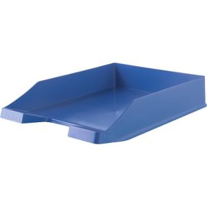 Briefablage KARMA, DIN A4/C4, Kunststoff, stapelbar, stabil, B 255 x T 348 x H 65 mm, blau Briefablage KARMA, DIN A4/C4, Kunststoff, stapelbar, stabil, B 255 x T 348 x H 65 mm, blau