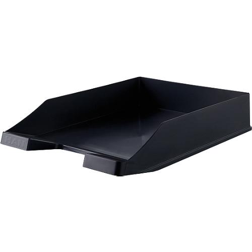 Briefablage KARMA, DIN A4/C4, Kunststoff, stapelbar, stabil, B 255 x T 348 x H 65 mm, schwarz