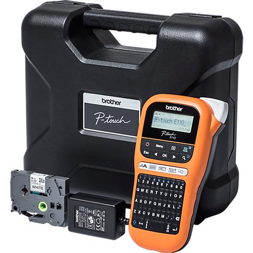 Brother Beschriftungsgerät P-touch E110 VP, QWERTZ-Tastatur, mit 9 mm Flexi-Tape