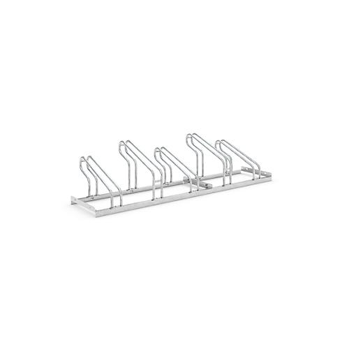 Bügelparker WSM, 1-seitig, für Reifen bis B 55 mm, B 1750 x T 538 x H 415 mm, Stahl feuerverzinkt, 5 Einstellplätze, zerlegt