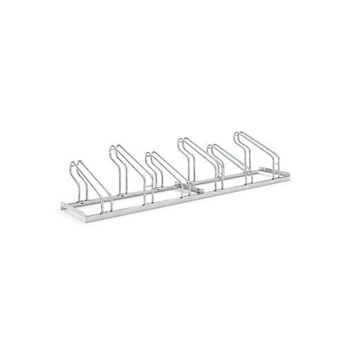 Bügelparker WSM, 1-seitig, für Reifen bis B 55 mm, B 2100 x T 538 x H 415 mm, Stahl feuerverzinkt, 6 Einstellplätze, zerlegt