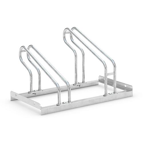 Bügelparker WSM, 1-seitig, für Reifen bis B 55 mm, B 700 x T 538 x H 415 mm, Stahl feuerverzinkt, 2 Einstellplätze, zerlegt