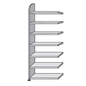 Büroregal Dante®, Regalfeld, H 2600 x B 1000 mm, ohne Rückwand, lichtgrau Büroregal Dante®, Regalfeld, H 2600 x B 1000 mm, ohne Rückwand, lichtgrau