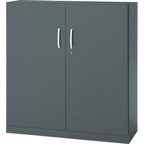 Büroschrank, 3OH, abschließbar, mit aufliegenden Türen, B 1200 mm, Basaltgrau