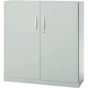 Büroschrank, 3OH, abschließbar, mit aufliegenden Türen, B 1200 mm, Lichtgrau Büroschrank, 3OH, abschließbar, mit aufliegenden Türen, B 1200 mm, Lichtgrau