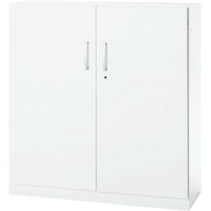 Büroschrank, 3OH, abschließbar, mit aufliegenden Türen, B 1200 mm, Verkehrsweiß Büroschrank, 3OH, abschließbar, mit aufliegenden Türen, B 1200 mm, Verkehrsweiß