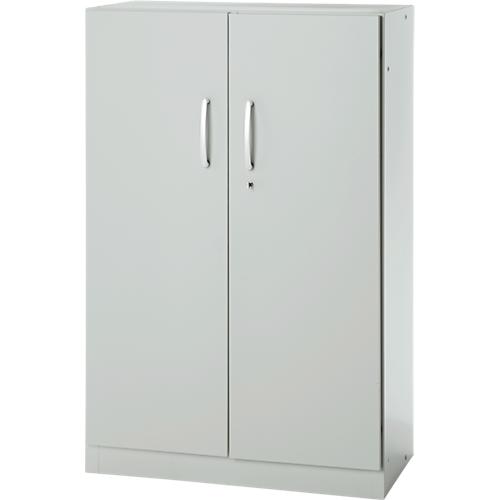 Büroschrank, 3OH, abschließbar, mit aufliegenden Türen, B 800 mm, Lichtgrau