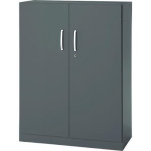 Büroschrank, 3OH, abschließbar, mit aufliegenden Türen, B 950 mm, Basaltgrau Büroschrank, 3OH, abschließbar, mit aufliegenden Türen, B 950 mm, Basaltgrau