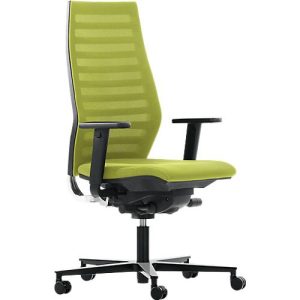 Bürostuhl R 12, mit Armlehnen, Gestell schwarz, grün Bürostuhl R 12, mit Armlehnen, Gestell schwarz, grün