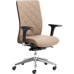 Bürostuhl WIKI, mit Armlehnen, Stoff-Rücken, Gestell Aluminium poliert, beige Bürostuhl WIKI, mit Armlehnen, Stoff-Rücken, Gestell Aluminium poliert, beige
