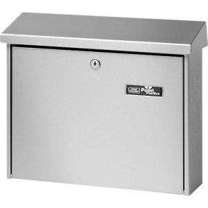 Burg Wächter Briefkasten Journal, Stahlblech, Einwurf DIN C4, abschließbar, Silber Burg Wächter Briefkasten Journal, Stahlblech, Einwurf DIN C4, abschließbar, Silber