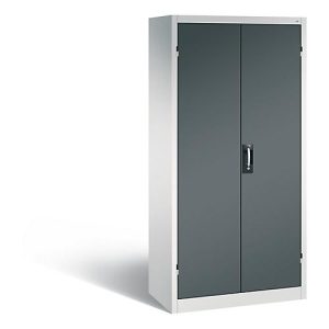 C+P Akkuladeschrank Comfort mit Vollblechtüren, H 1950 x B 930 x T 500 mm, Lichtgrau/Anthrazit C+P Akkuladeschrank Comfort mit Vollblechtüren, H 1950 x B 930 x T 500 mm, Lichtgrau/Anthrazit