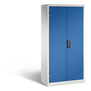 C+P Akkuladeschrank Comfort mit Vollblechtüren, H 1950 x B 930 x T 500 mm, Lichtgrau/Enzianblau C+P Akkuladeschrank Comfort mit Vollblechtüren, H 1950 x B 930 x T 500 mm, Lichtgrau/Enzianblau