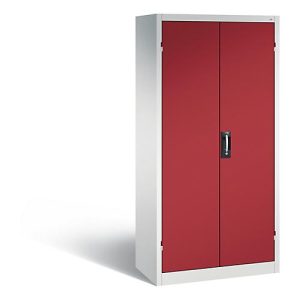 C+P Akkuladeschrank Comfort mit Vollblechtüren, H 1950 x B 930 x T 500 mm, Lichtgrau/Rubinrot C+P Akkuladeschrank Comfort mit Vollblechtüren, H 1950 x B 930 x T 500 mm, Lichtgrau/Rubinrot