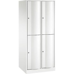 C+P Garderobenspind Resisto, 2 Abteile, 4 Fächer, B 772 x T 640 x H 1950 mm, Verkehrsweiß C+P Garderobenspind Resisto, 2 Abteile, 4 Fächer, B 772 x T 640 x H 1950 mm, Verkehrsweiß