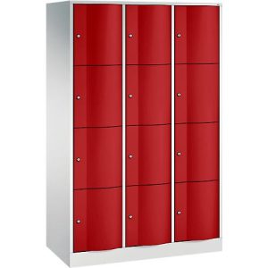 C+P Schließfachschrank Resisto, 3 Abteile, 12 Fächer, B 1148 x T 540 x H 1950 mm, Lichtgrau/Lichtblau C+P Schließfachschrank Resisto, 3 Abteile, 12 Fächer, B 1148 x T 540 x H 1950 mm, Lichtgrau/Lichtblau