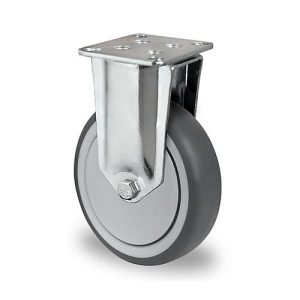 CASCOO Bockrolle P2T2, mit Rad-ø 100 mm x B 32 mm, Polypropylen-Felge, Elastomer-Lauffläche, grau, Kugellager, bis 100 kg CASCOO Bockrolle P2T2, mit Rad-ø 100 mm x B 32 mm, Polypropylen-Felge, Elastomer-Lauffläche, grau, Kugellager, bis 100 kg