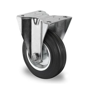 CASCOO Bockrolle SWS4, mit Rad-ø 80 mm x B 35 mm, Stahl-Felge, Vollgummi-Lauffläche, schwarz, Rollenlager, bis 70 kg CASCOO Bockrolle SWS4, mit Rad-ø 80 mm x B 35 mm, Stahl-Felge, Vollgummi-Lauffläche, schwarz, Rollenlager, bis 70 kg