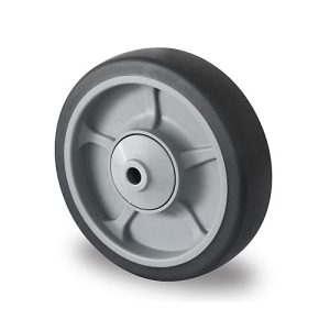 CASCOO Einbaurad P2G2, mit Rad-ø 160 mm x B 40 mm, Polypropylen-Felge, Elastomer-Lauffläche, grau, Kugellager, bis 200 kg CASCOO Einbaurad P2G2, mit Rad-ø 160 mm x B 40 mm, Polypropylen-Felge, Elastomer-Lauffläche, grau, Kugellager, bis 200 kg