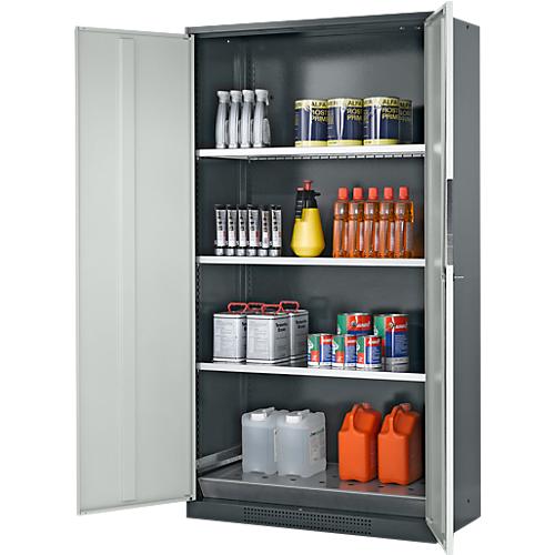 Chemikalienschrank Asecos CS-CLASSIC asecos, Flügeltür, 3 Böden, 1055x520x1950 mm, lichtgrau