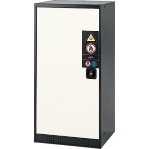 Chemikalienschrank Asecos CS-CLASSIC, Flügeltür, 2 Auszugswannen, 545x520x1105 mm, reinweiß Chemikalienschrank Asecos CS-CLASSIC, Flügeltür, 2 Auszugswannen, 545x520x1105 mm, reinweiß