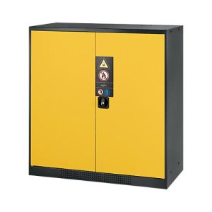 Chemikalienschrank Asecos CS-CLASSIC, Flügeltür, 2 Böden, 1055x520x1105 mm, sicherheitsgelb Chemikalienschrank Asecos CS-CLASSIC, Flügeltür, 2 Böden, 1055x520x1105 mm, sicherheitsgelb