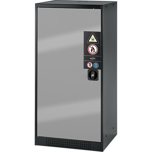 Chemikalienschrank Asecos CS-CLASSIC, Flügeltür, 2 Böden, 545x520x1105 mm, silber