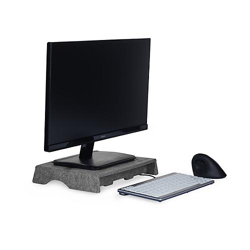 Circular-Line Monitorständer Bakker Elkhuizen Q-riser 50, aus 60% recyceltem Material, B 300 x T 250 x H 50 mm, lichtgrau