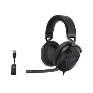 CORSAIR Gaming HS65 SURROUND – Headset – ohrumschließend – kabelgebunden – 3,5 mm Stecker – Kohle CORSAIR Gaming HS65 SURROUND – Headset – ohrumschließend – kabelgebunden – 3,5 mm Stecker – Kohle