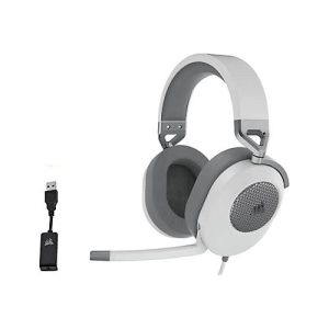 CORSAIR Gaming HS65 SURROUND – Headset – ohrumschließend – kabelgebunden – 3,5 mm Stecker – weiß CORSAIR Gaming HS65 SURROUND – Headset – ohrumschließend – kabelgebunden – 3,5 mm Stecker – weiß