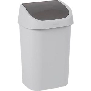 Curver Abfallbehälter Mistral, Swingdeckel, 100 % Recycling-Kunststoff, B 325 x T 253 x H 517 mm, 25 Liter, grau/anthrazit Curver Abfallbehälter Mistral, Swingdeckel, 100 % Recycling-Kunststoff, B 325 x T 253 x H 517 mm, 25 Liter, grau/anthrazit