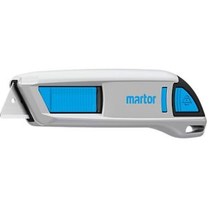Cutter Martor Secunorm 500, automatischer Klingenrückzug, ergonomischer Griff, Stahlklinge, Schnitttiefe 17 mm, L 143 x B 16 x H 36 mm Cutter Martor Secunorm 500, automatischer Klingenrückzug, ergonomischer Griff, Stahlklinge, Schnitttiefe 17 mm, L 143 x B 16 x H 36 mm