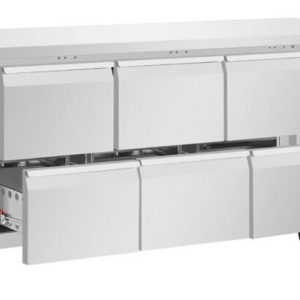 POLAR GN-Kühltisch mit 6 Schubladen 465L, 1795x700x860 mm POLAR GN-Kühltisch mit 6 Schubladen 465L, 1795x700x860 mm