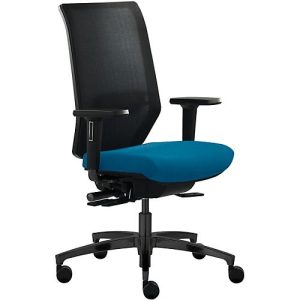 Dauphin Bürostuhl SHAPE MESH, mit Armlehnen, Lendenwirbelstütze, Sitzzeit 8+ Stunden, Rollen für Teppich, blau Dauphin Bürostuhl SHAPE MESH, mit Armlehnen, Lendenwirbelstütze, Sitzzeit 8+ Stunden, Rollen für Teppich, blau