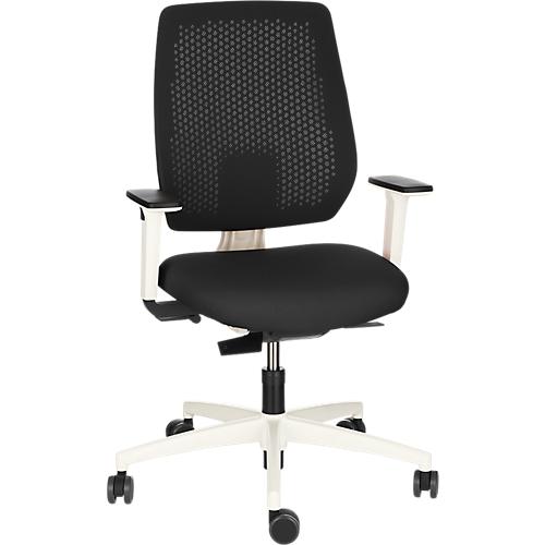 Dauphin Bürostuhl SPEED-O, Synchronmechanik, mit Armlehnen, Rückenlehne mit Synchro-Relax-Automatic, Gestell weiß, schwarz