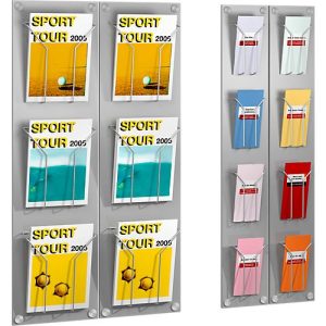 Design-Prospekthalter, DIN lang, 4 Fächer Design-Prospekthalter, DIN lang, 4 Fächer